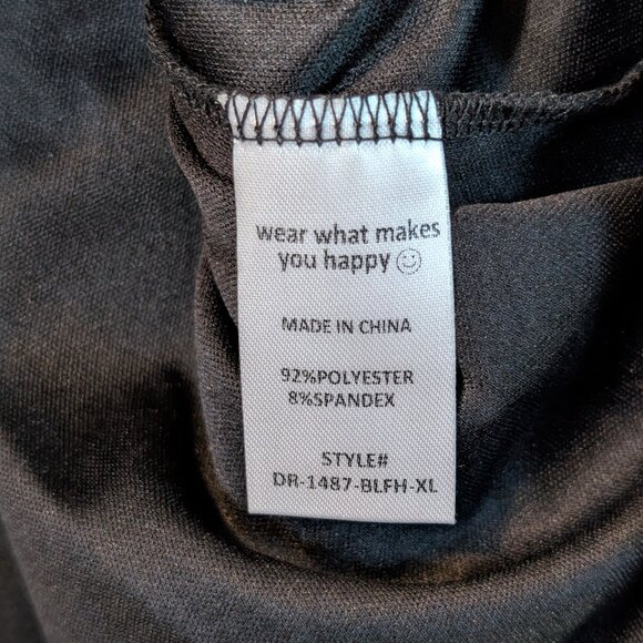 Dressed In Lala Believe In Magic Mesh Mini Dress Size XL Lettuce Edge Hem Sleeve - Picture 5 of 11